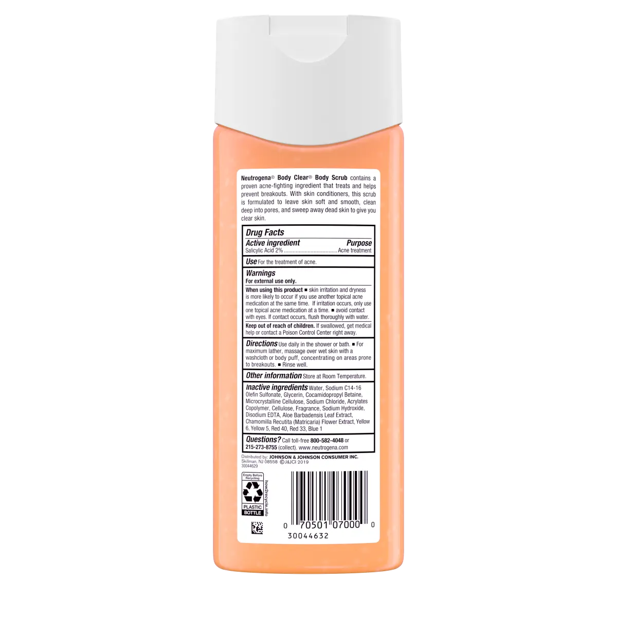 Neutrogena Body Clear Body — 2% Salicylic Acid Exfoliating Scrub, 8.5 Fl. Oz