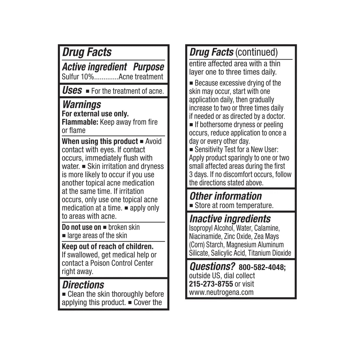 Neutrogena Stubborn Acne Spot | 1.0 Fl. Oz Drying Lotion