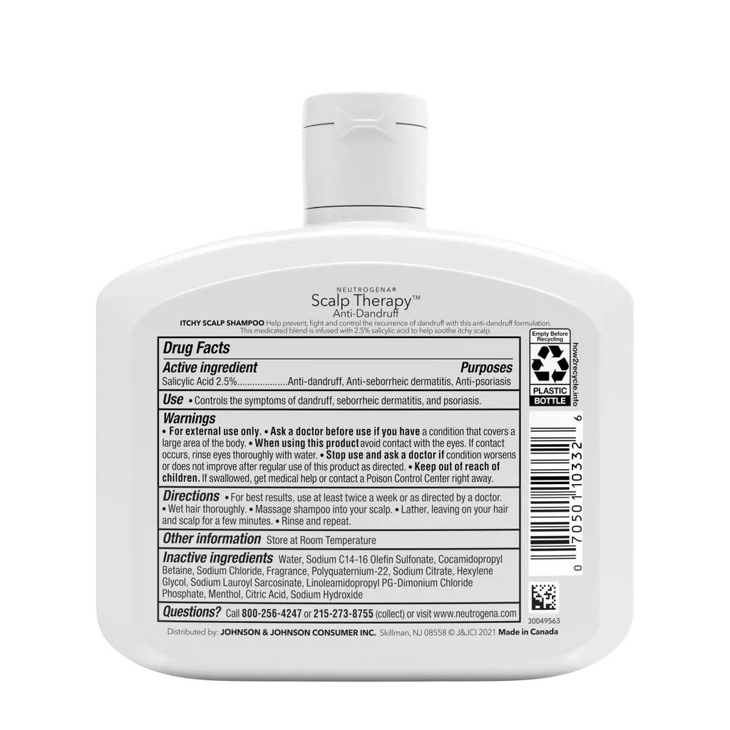 Neutrogena Scalp Therapy Anti-Dandruff | 12 Fl Oz | Medicated Itchy Scalp Shampoo