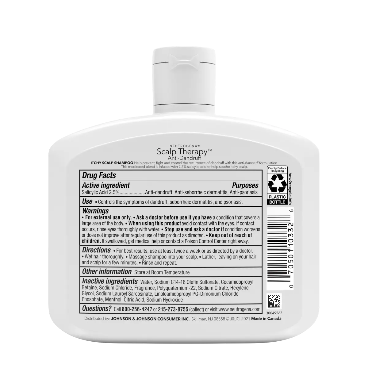 Neutrogena Scalp Therapy Anti-Dandruff | 12 Fl Oz | Medicated Itchy Scalp Shampoo