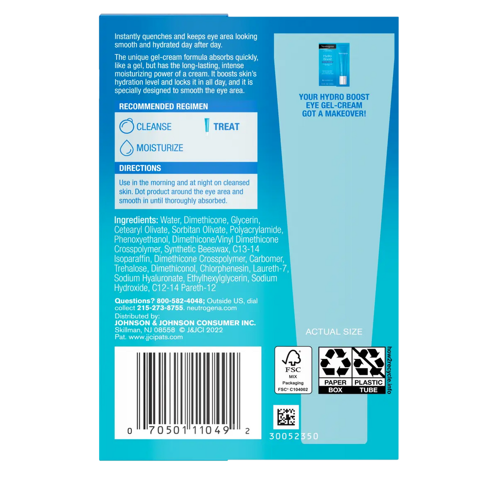 Neutrogena Hydro Boost Eye Gel-Cream, 0.5 Fl. Oz