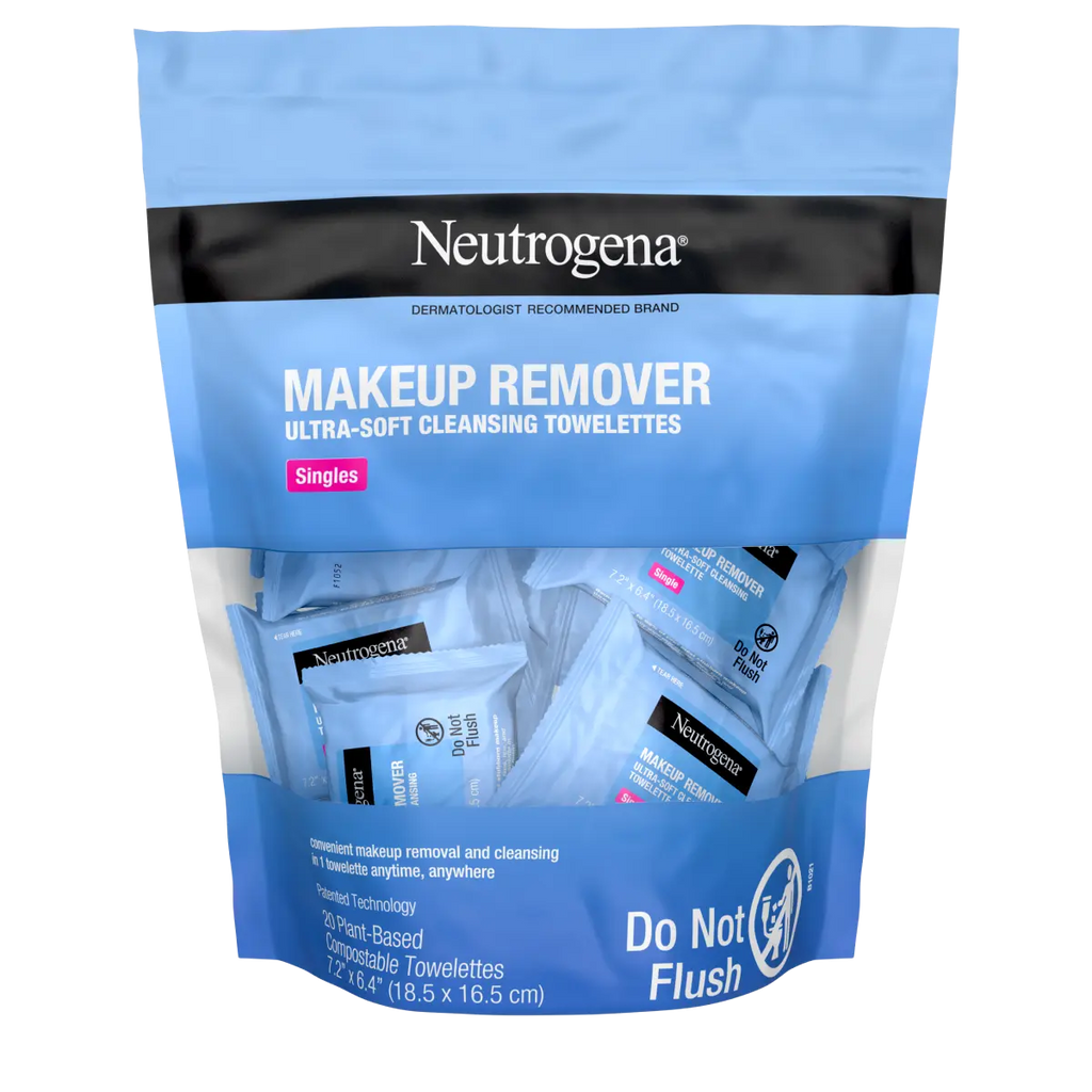 Neutrogena Makeup Remover Cleansing — Individually Wrapped Towelette Singles, 20 Count