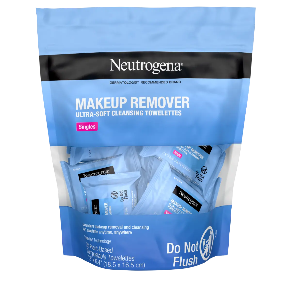 Neutrogena Makeup Remover Cleansing — Individually Wrapped Towelette Singles, 20 Count