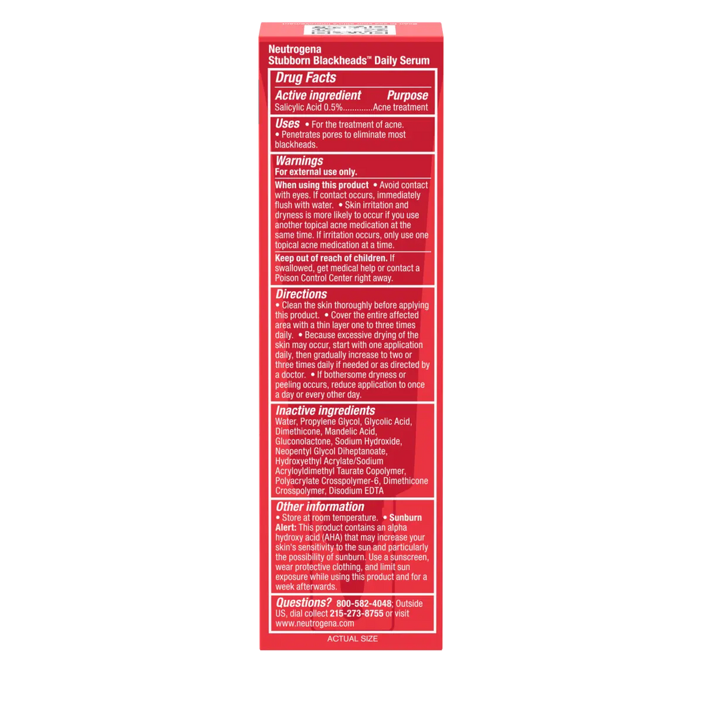 Neutrogena Stubborn Blackheads Daily | 1 Fl. Oz Acne Facial Serum