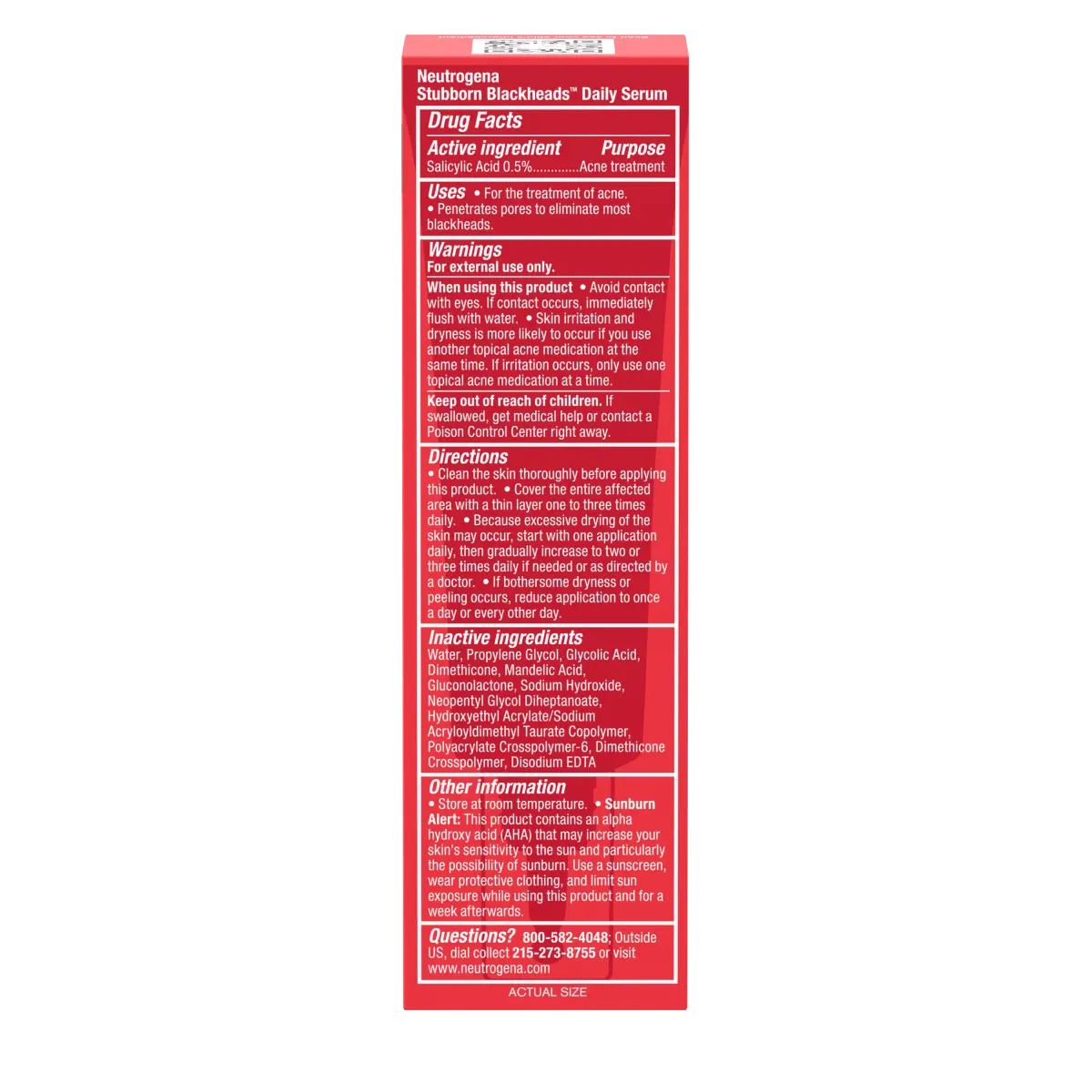Neutrogena Stubborn Blackheads Daily | 1 Fl. Oz Acne Facial Serum