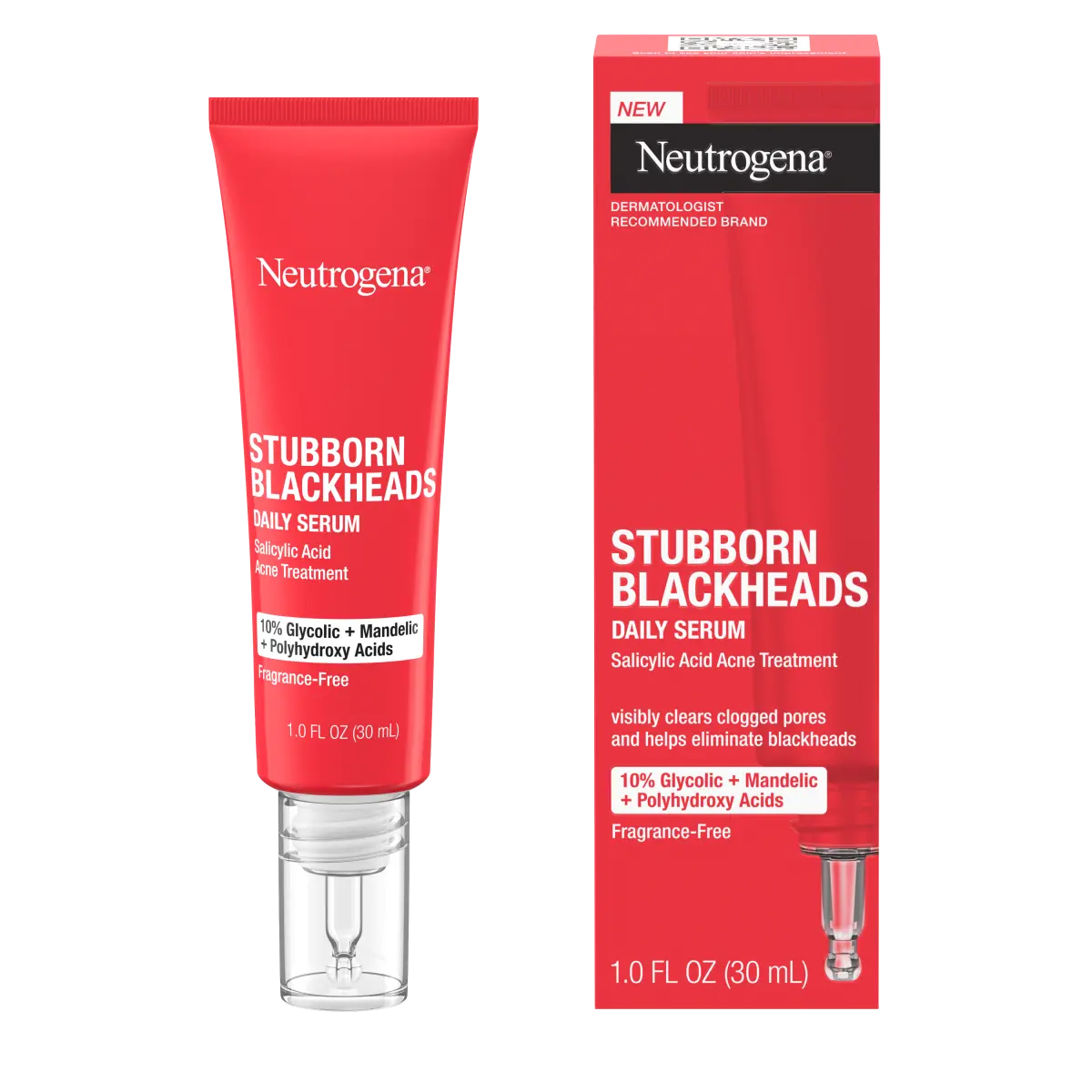 Neutrogena Stubborn Blackheads Daily | 1 Fl. Oz Acne Facial Serum