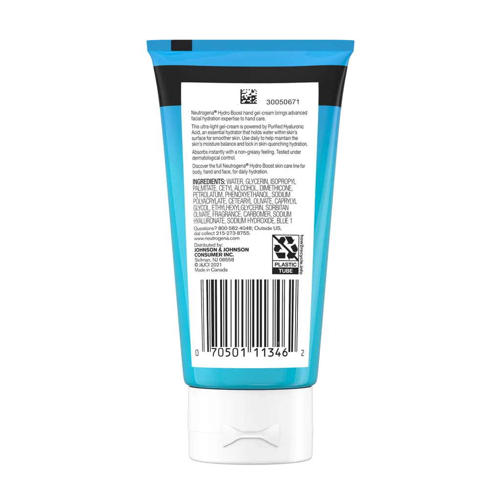 Neutrogena Hydro Boost Hand | Hyaluronic Acid Gel Cream Lotion | 3 Oz