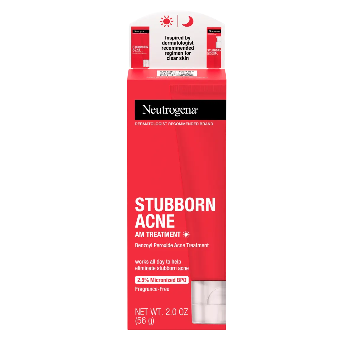 Neutrogena Stubborn Acne AM | 2.5% Benzoyl Peroxide Treatment, 2 Oz