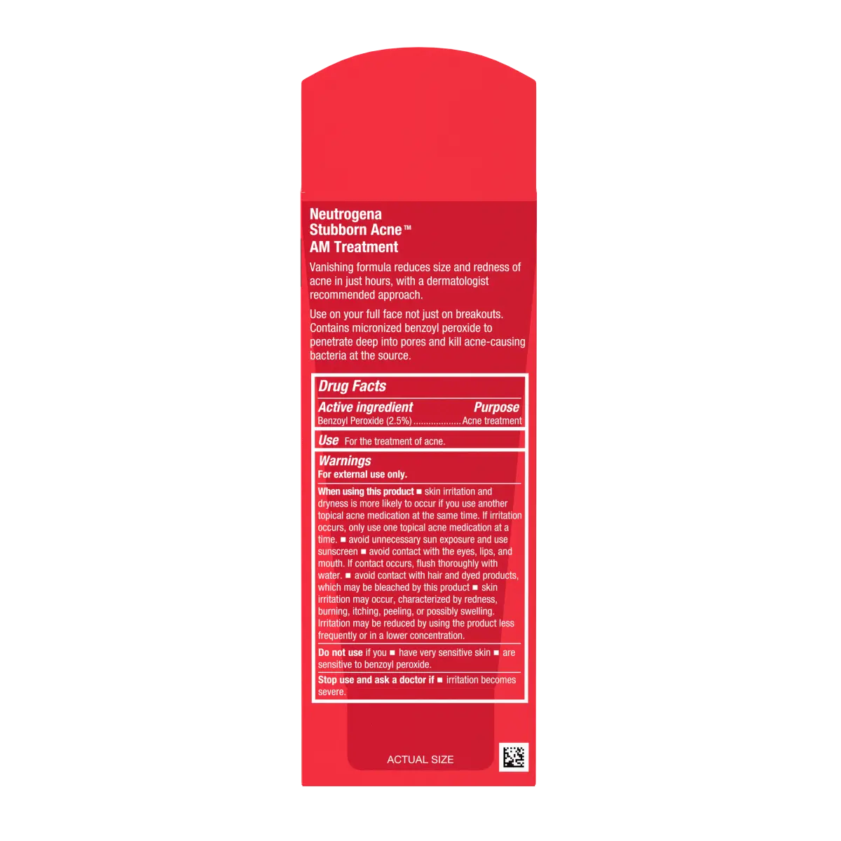 Neutrogena Stubborn Acne AM | 2.5% Benzoyl Peroxide Treatment, 2 Oz