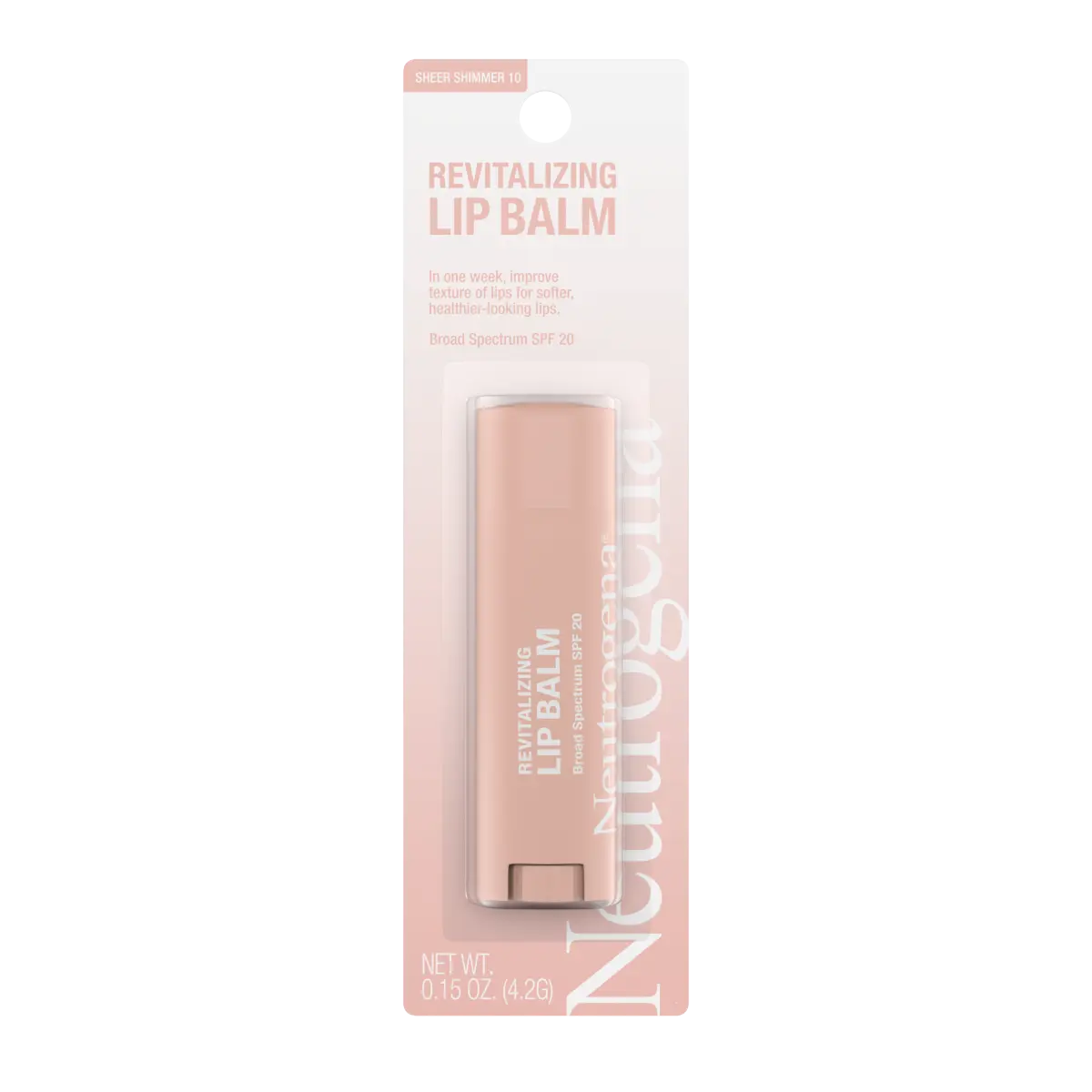 Neutrogena Revitalizing Lip Balm | Sheer Shimmer 10 — .15 Oz, SPF 20