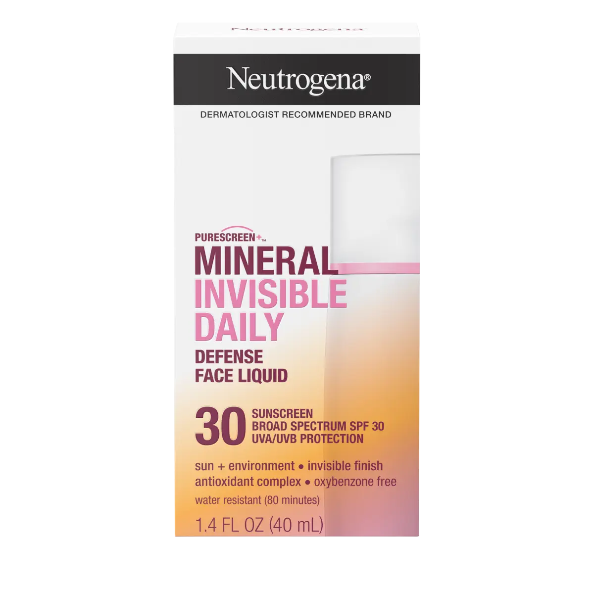 Neutrogena Purescreen+ Invisible Daily Defense Mineral Face Liquid With SPF 30