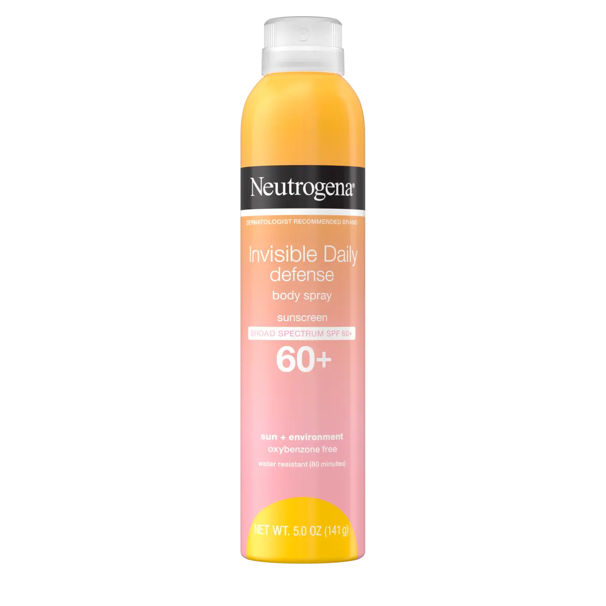 Neutrogena Invisible Daily Defense Body Spray Sunscreen | 5.0 Oz | Broad Spectrum SPF 60+