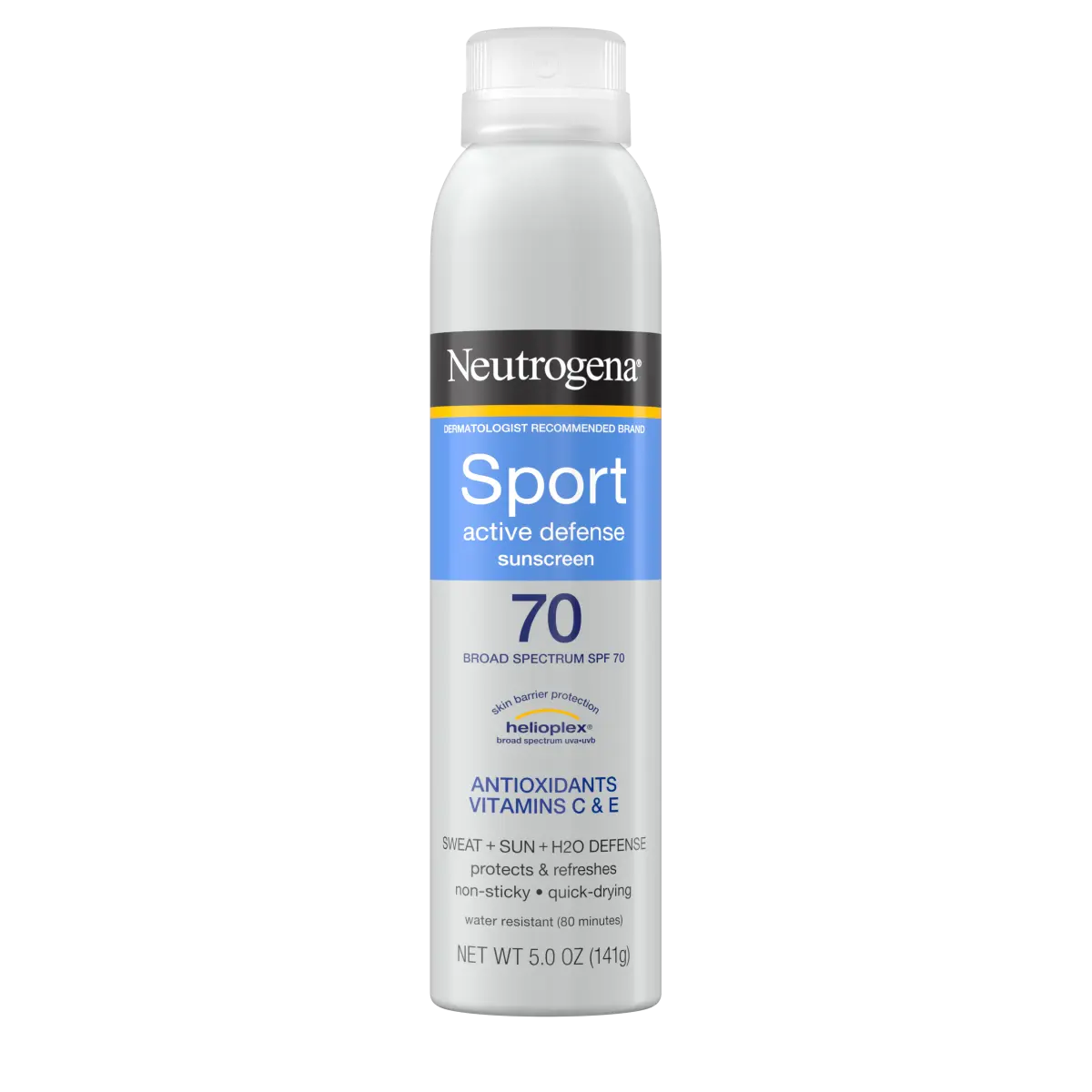 Neutrogena Sport Active Defense | Sunscreen Spray | Broad Spectrum SPF 70 | 5.0 Oz