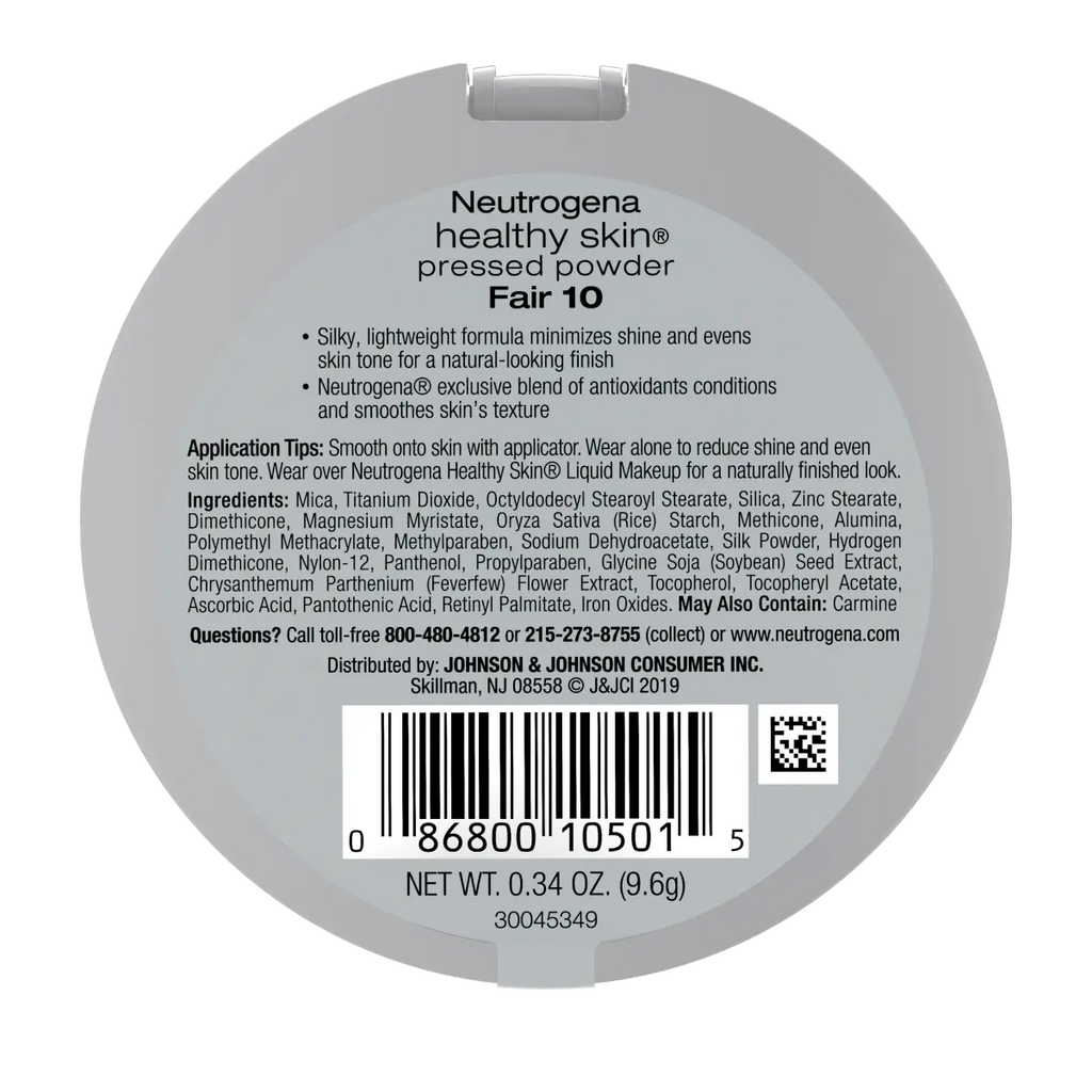Neutrogena Healthy Skin Pressed — .34 Oz Compact, Fair 10