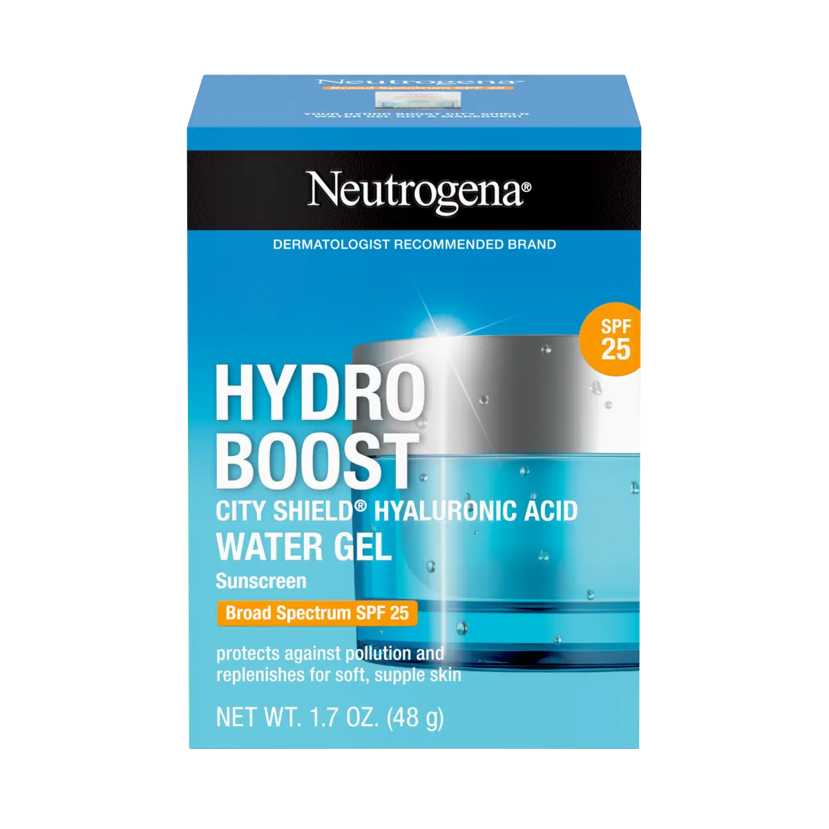 Neutrogena Hydro Boost City Shield | Broad Spectrum SPF 25 Water Gel | 1.7 Oz
