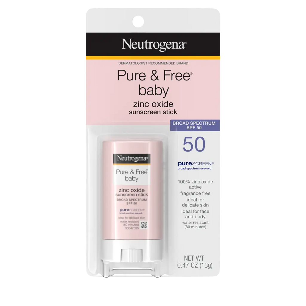 SPF 50 Broad Spectrum • 0.47 Oz | Neutrogena Pure Baby Sunscreen Stick