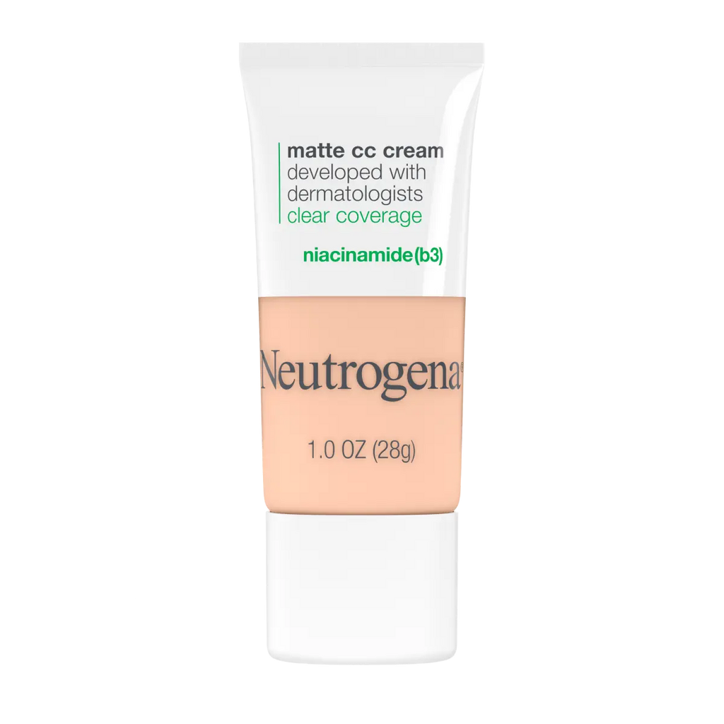 Neutrogena Clear Coverage Flawless — Matte CC Cream, Shell 1.0, 1 Oz