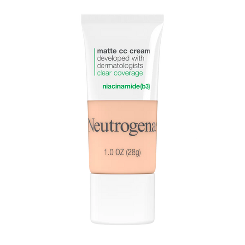Neutrogena Clear Coverage Flawless — Matte CC Cream, Shell 1.0, 1 Oz