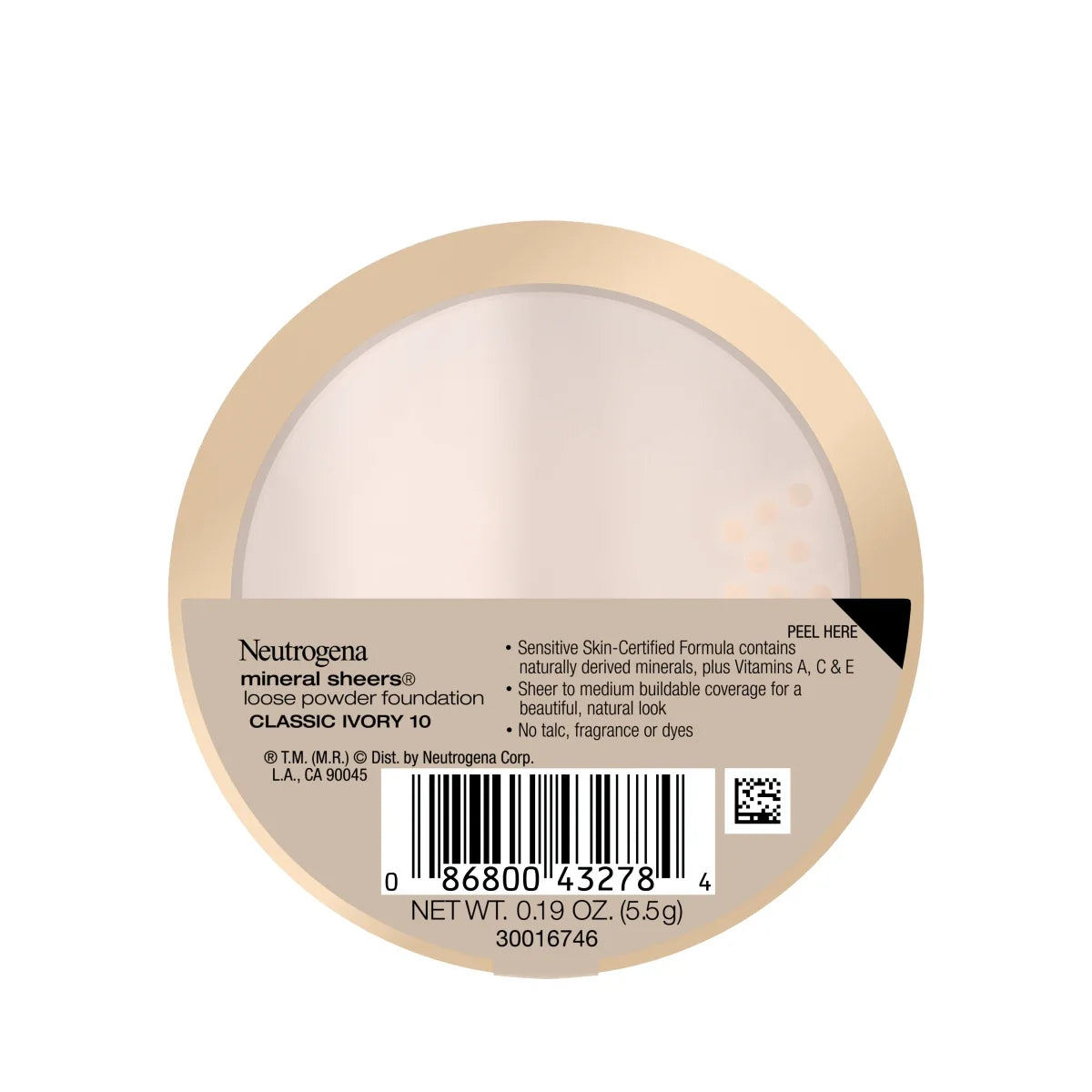 Neutrogena Mineral Sheers Loose — Powder Foundation, Classical Ivory 10, 0.19 Oz