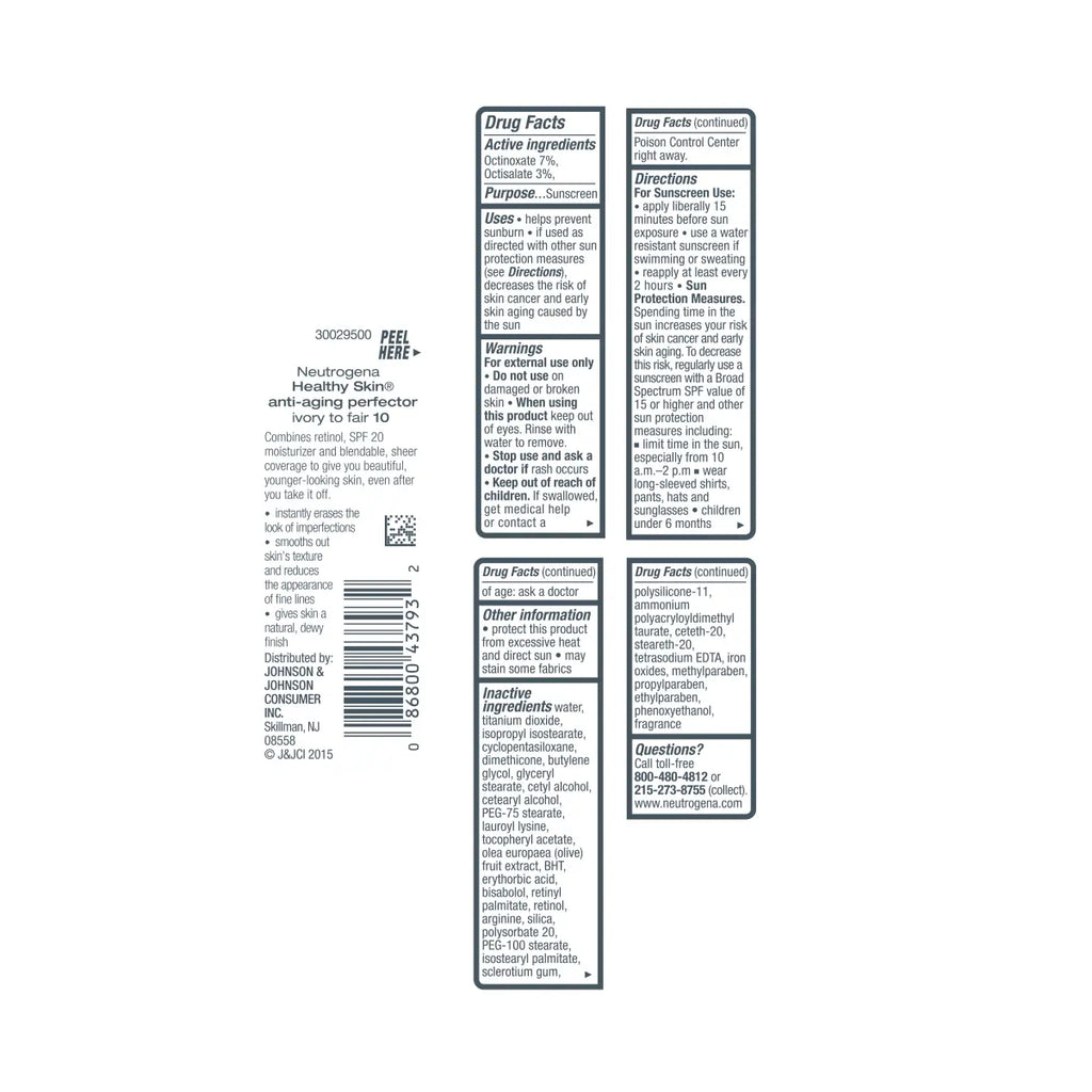 Neutrogena Healthy Skin Anti-Aging Perfector — Tinted Moisturizer, SPF 20