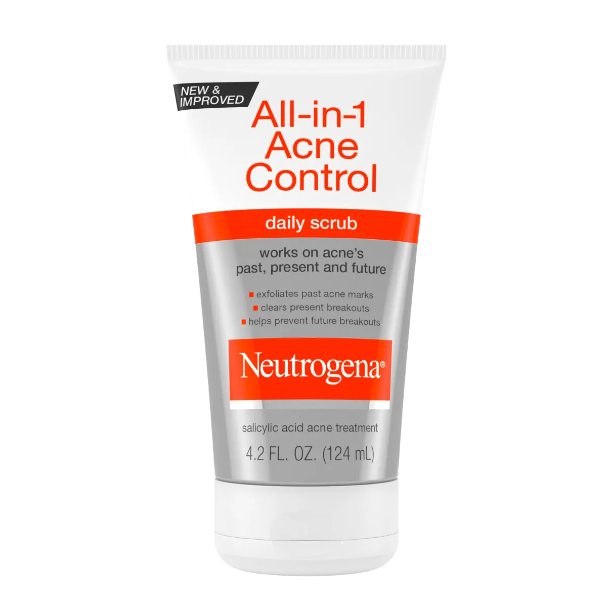 Neutrogena All-in-1 Acne Control Daily Exfoliating Scrub, 4.2 Fl. Oz