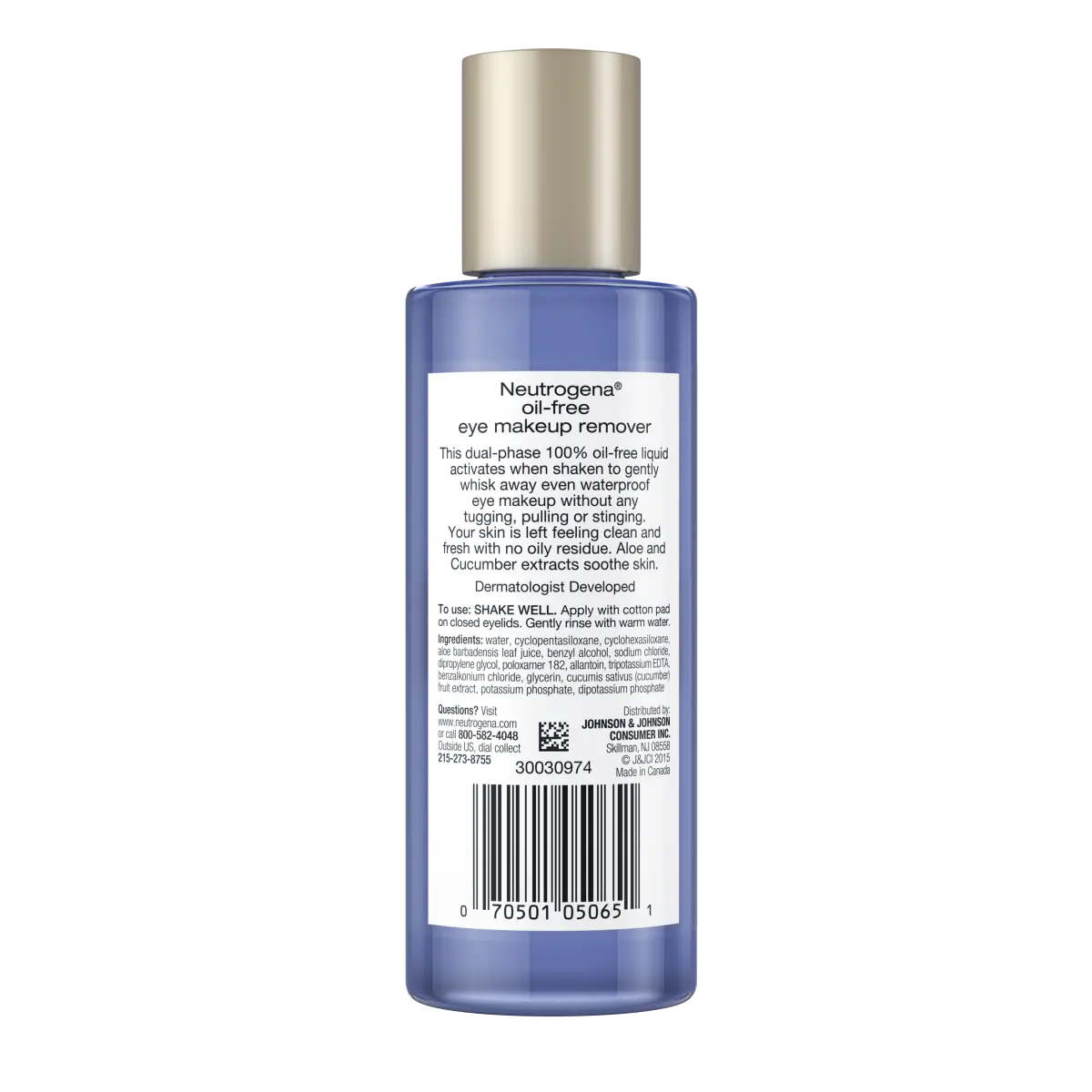 Neutrogena Oil-Free Eye Makeup Remover — Dual-Phase 5.5 Fl. Oz