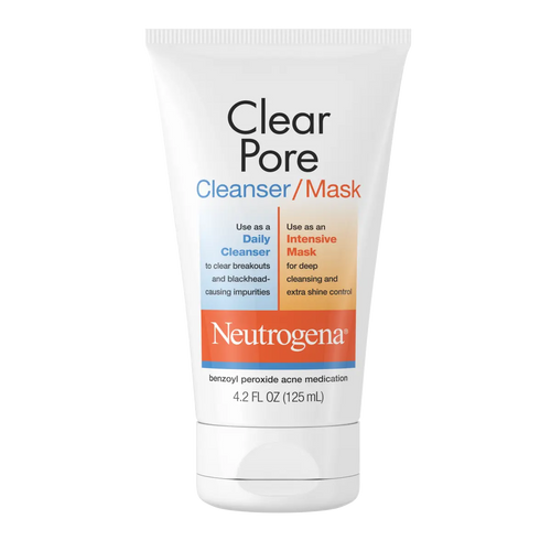 Neutrogena Clear Pore Cleanser — 2-in-1 Face Wash & Mask, 4.2 Fl. Oz