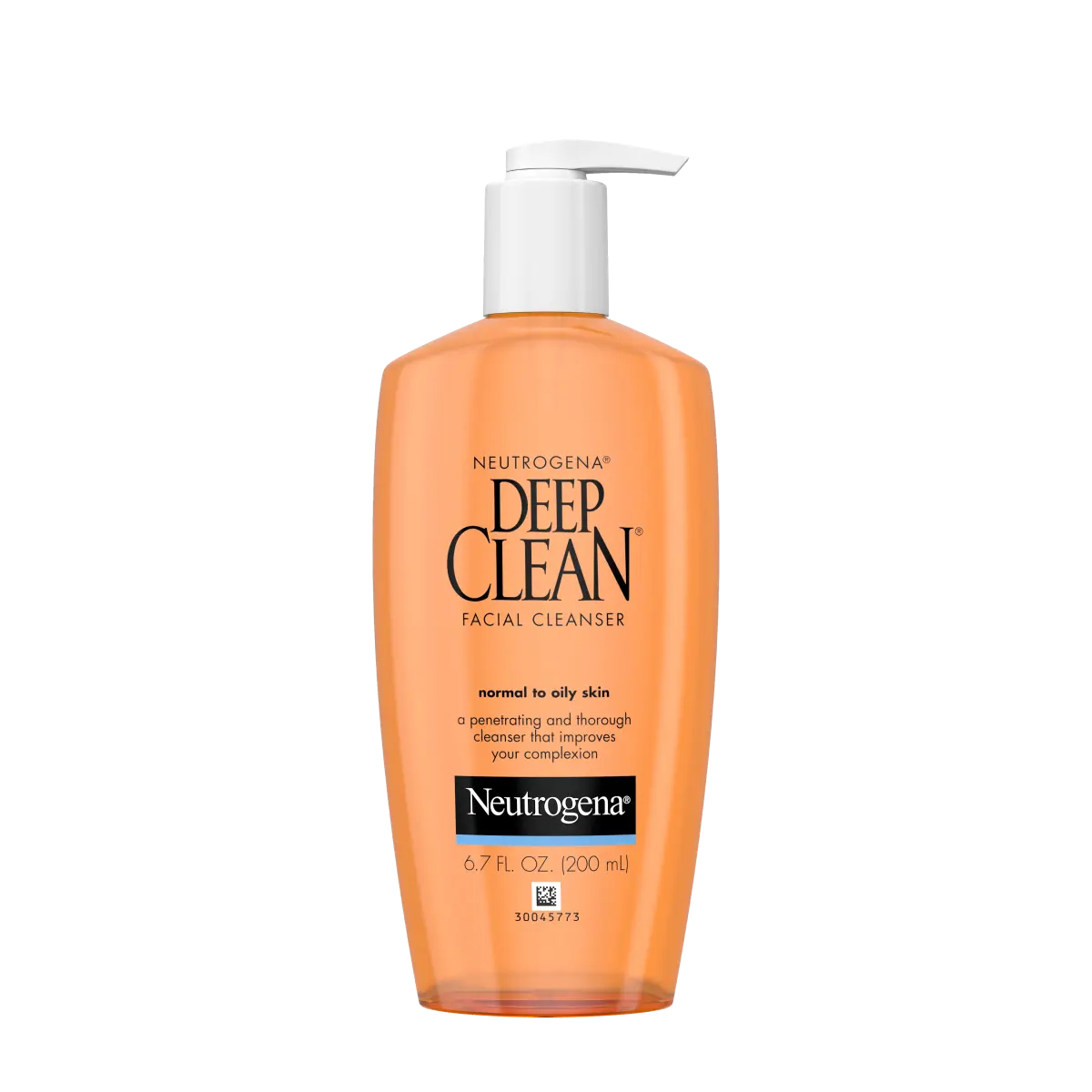 Neutrogena Deep CleanFacial Cleanser — Oil-Free Hydroxy Acid Wash for Normal-to-Oily Skin, 6.7 Fl. Oz