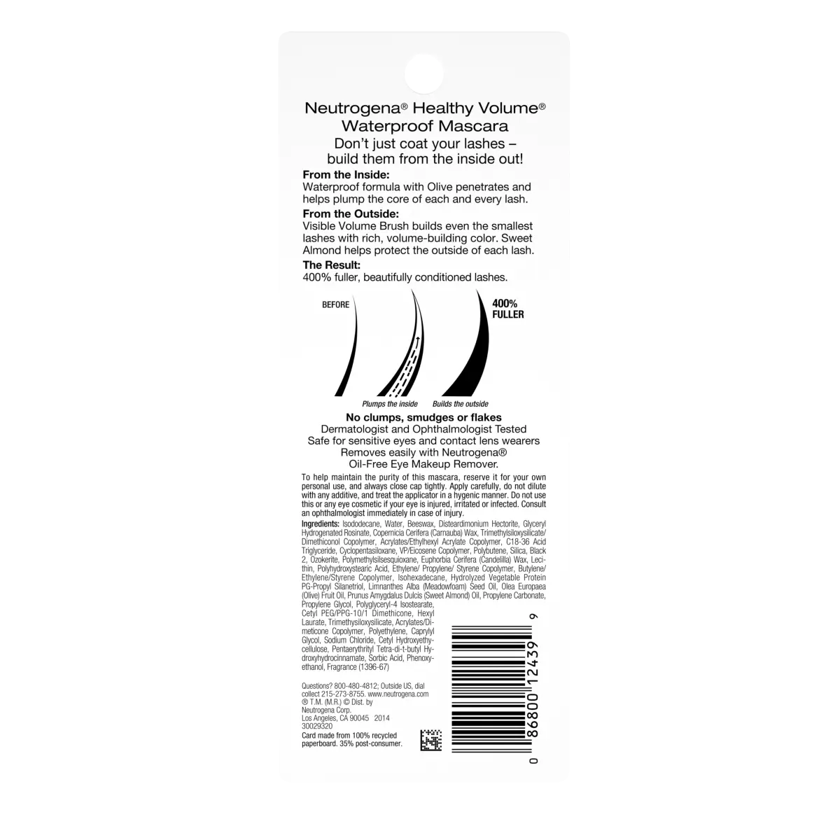 Neutrogena Healthy Volume Waterproof Mascara — Carbon Black 06, .21 Oz