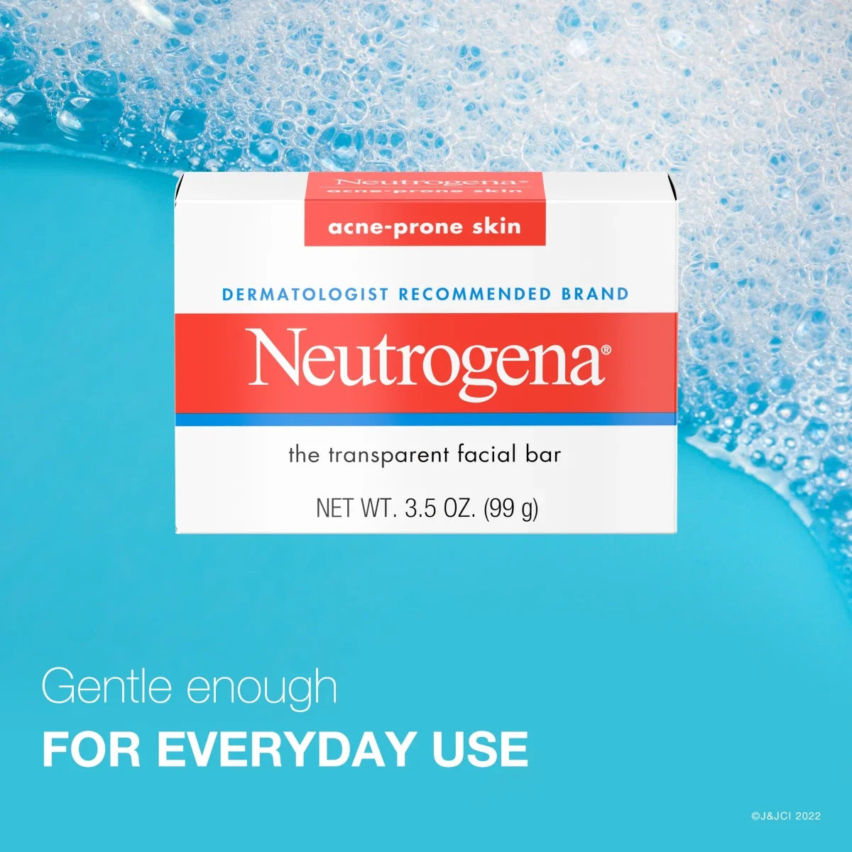 Neutrogena Facial Cleansing Bar — Glycerin Soap for Acne-Prone Skin, 3.5 Oz