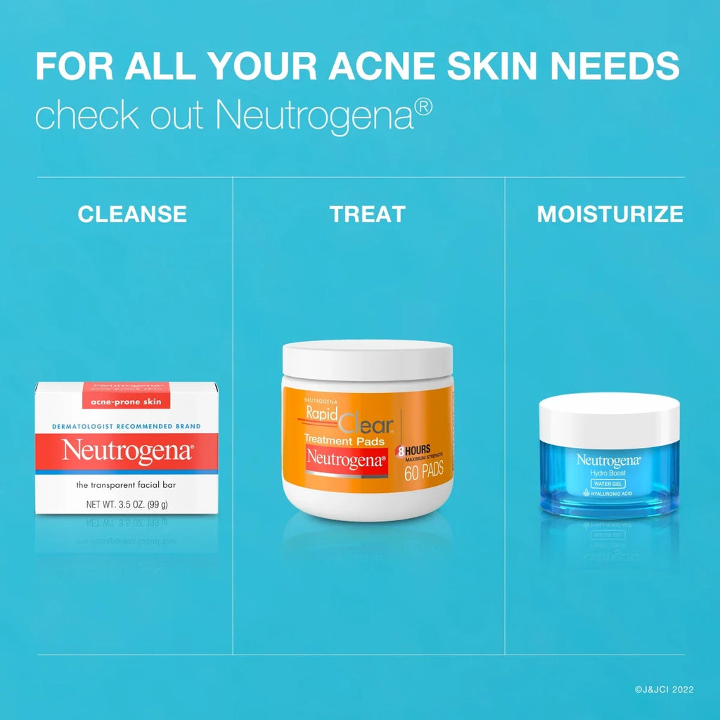 Neutrogena Facial Cleansing Bar — Glycerin Soap for Acne-Prone Skin, 3.5 Oz