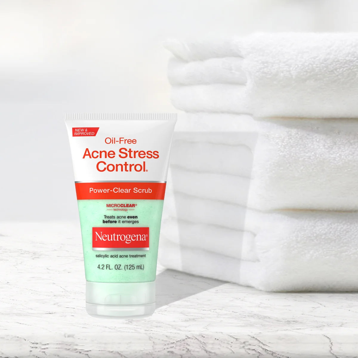 Neutrogena Oil-Free Acne Stress Control | 4.2 Fl. Oz | Power-Clear Scrub