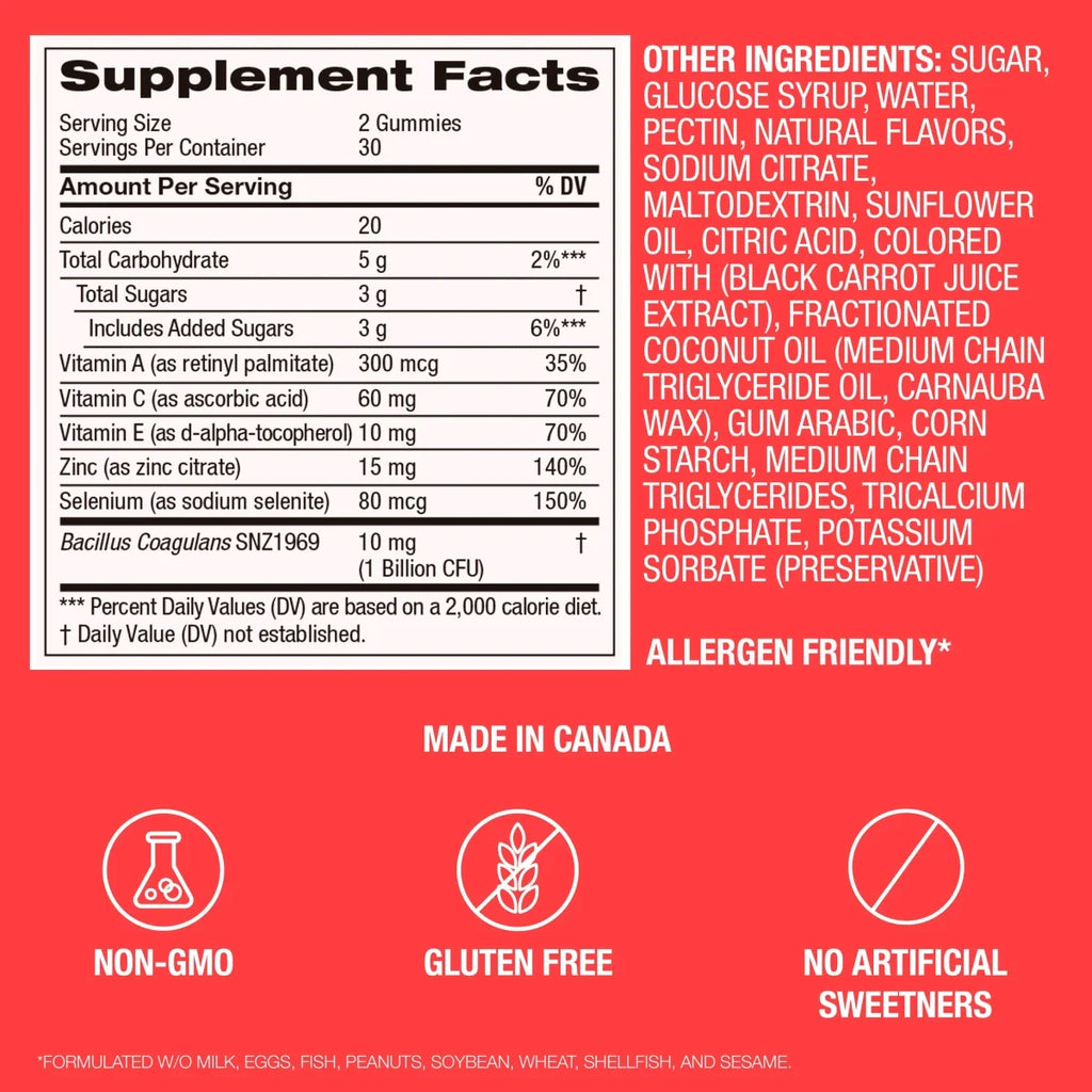 Neutrogena Clear Complexion Antioxidant — 60 Gummies | Strawberry Flavor + Zinc