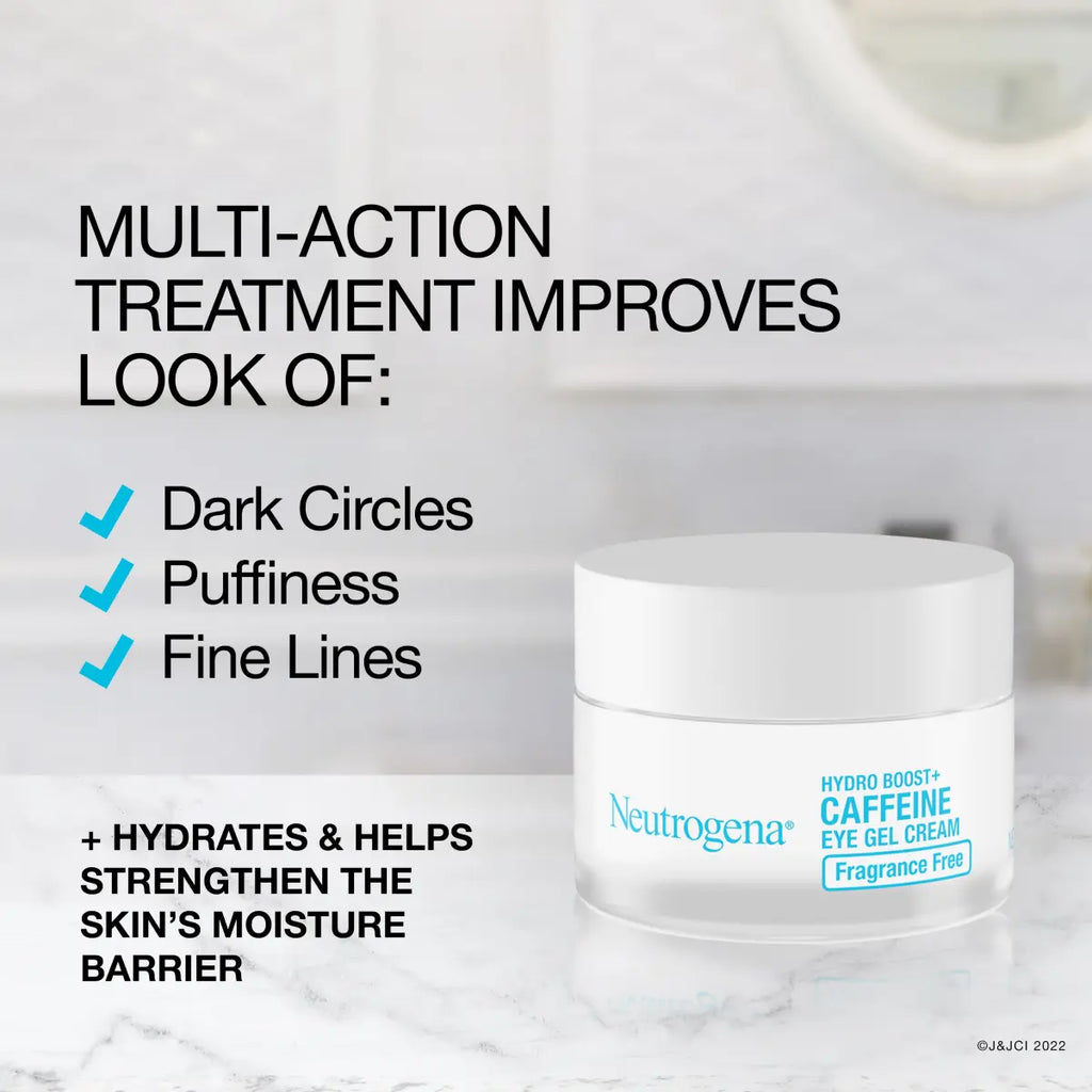 Neutrogena Hydro Boost Caffeine Eye Gel Cream — Fragrance Free, 0.5 Oz