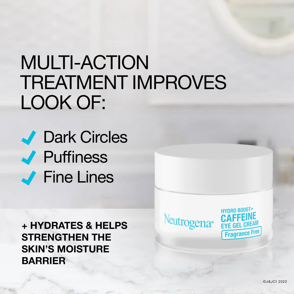 Neutrogena Hydro Boost Caffeine Eye Gel Cream — Fragrance Free, 0.5 Oz