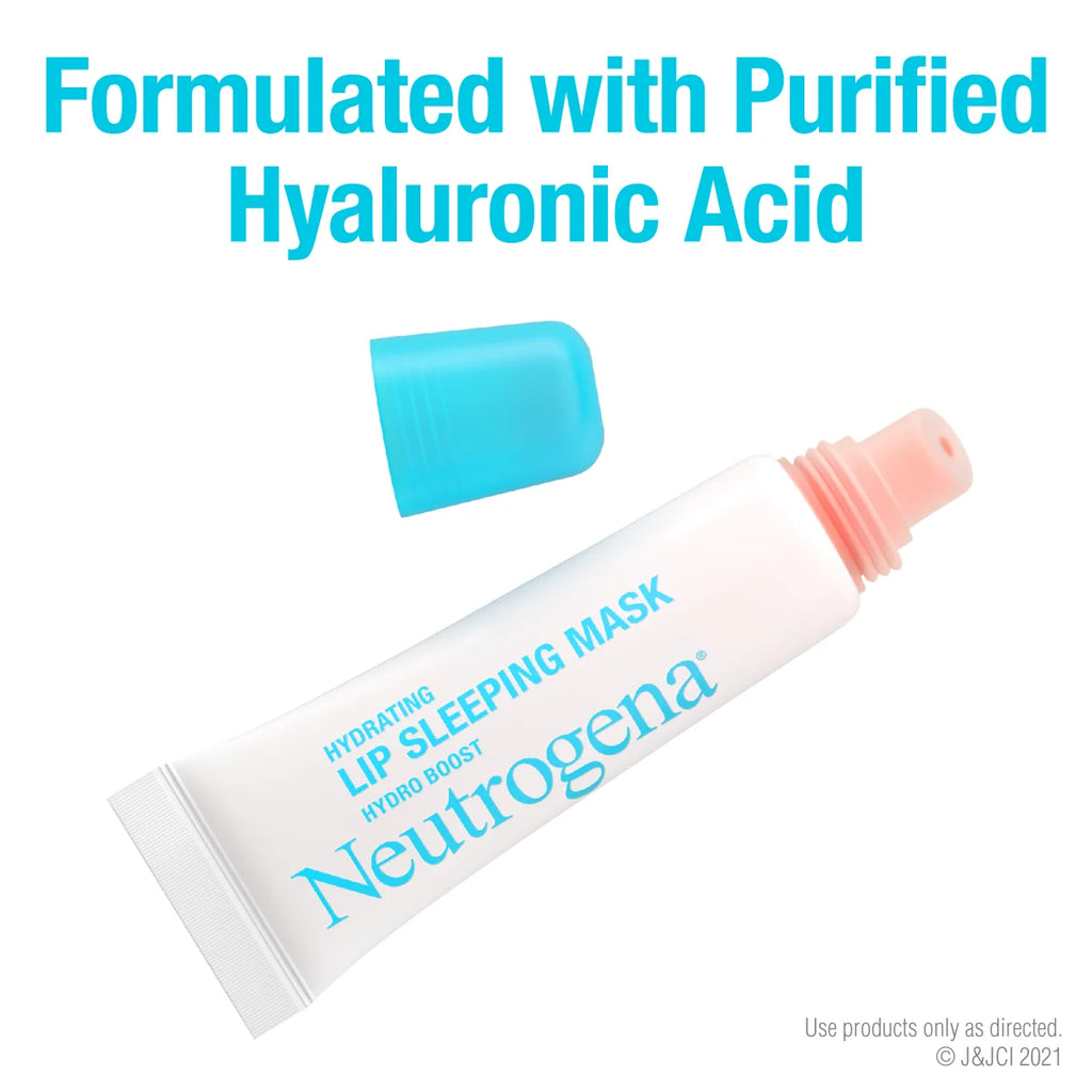 Neutrogena Hydro Boost Hydrating — Clear Lip Sleeping Mask with Hyaluronic Acid, 0.35 Oz