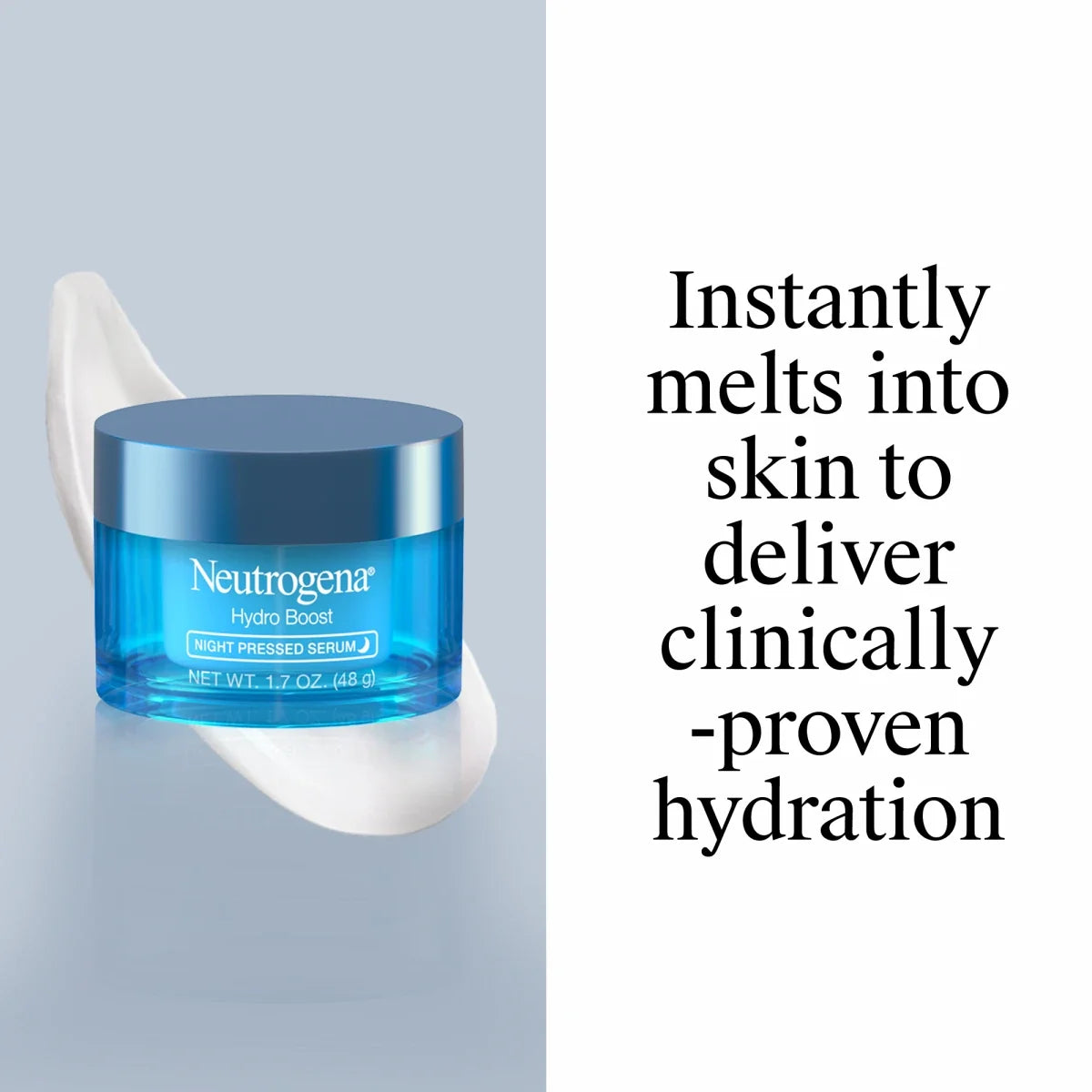 Neutrogena Hydro Boost Night — Pressed Face Serum with Hyaluronic Acid, 1.7 Oz