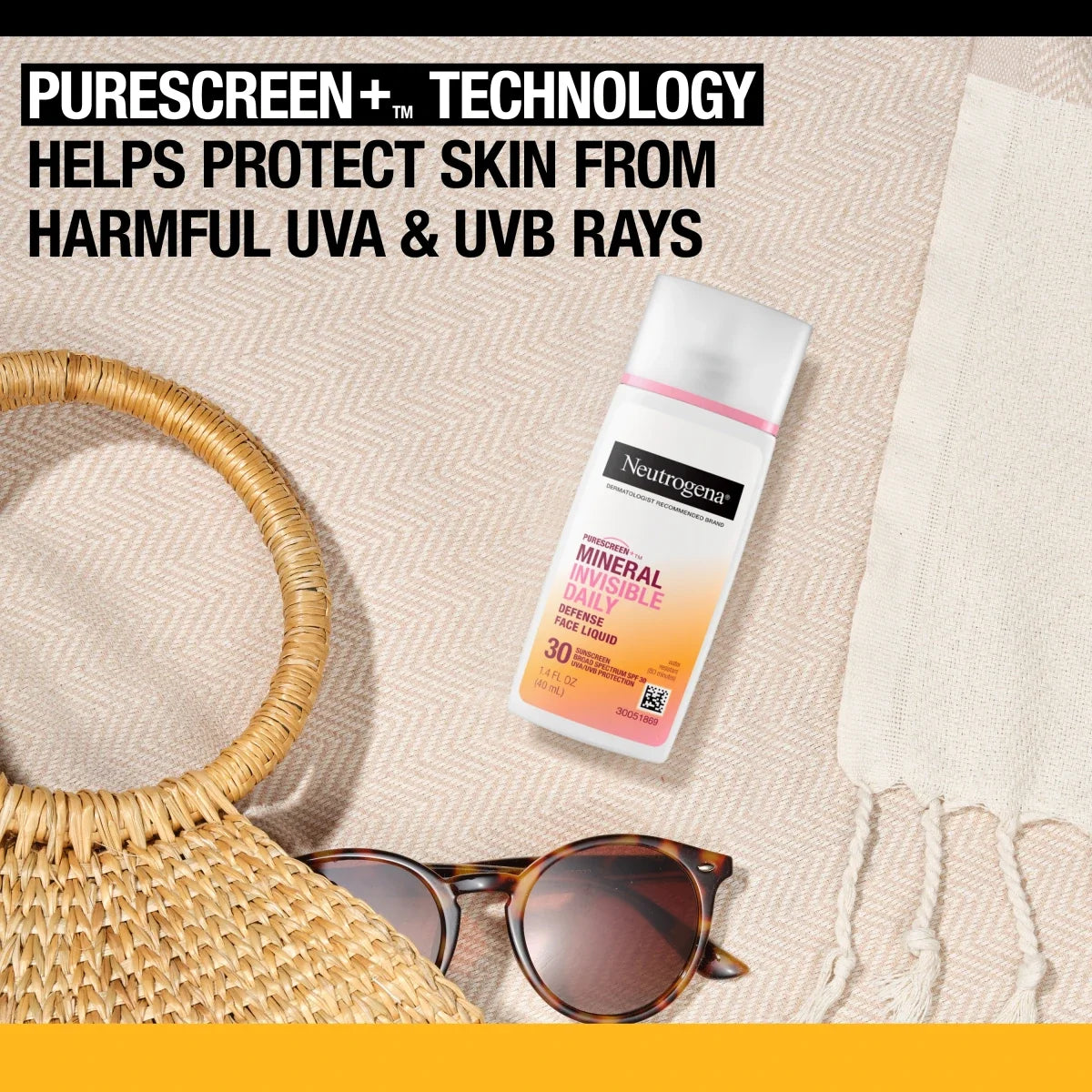 Neutrogena Purescreen+ Invisible Daily Defense Mineral Face Liquid With SPF 30