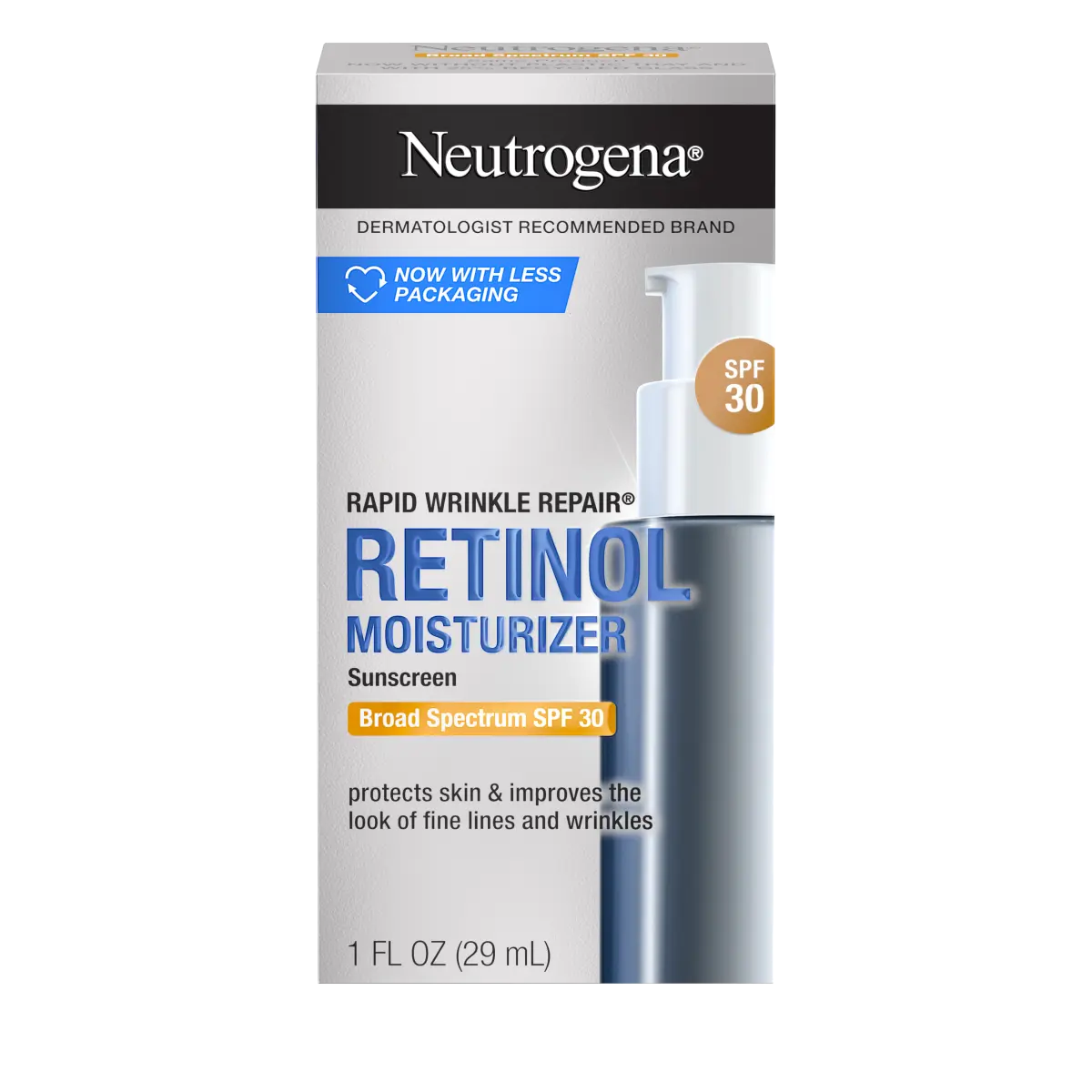 Neutrogena Rapid Wrinkle Repair | 1 Fl. Oz — Retinol Moisturizer with Broad Spectrum SPF 30