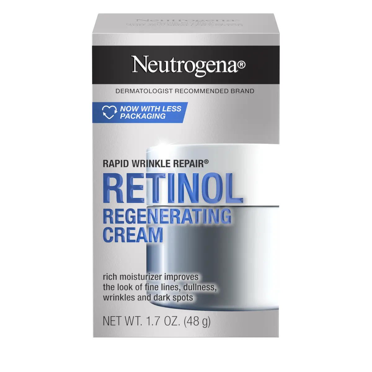Neutrogena Rapid Wrinkle Regenerating | 1.7 Oz — Repair Cream, Regenerating Retinol + Hyaluronic Acid