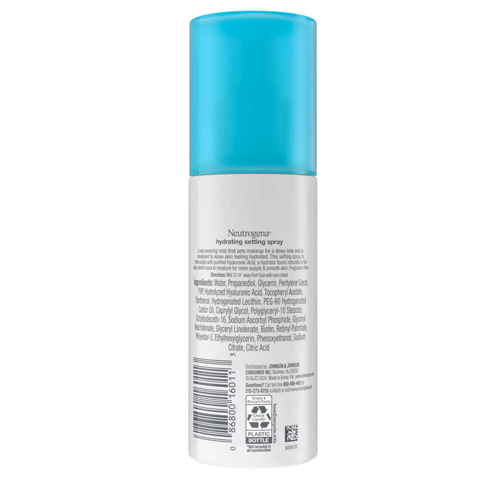 Neutrogena Hydro Boost Hydrating | 3.4 Fl. Oz Makeup Setting Spray | Hyaluronic Acid