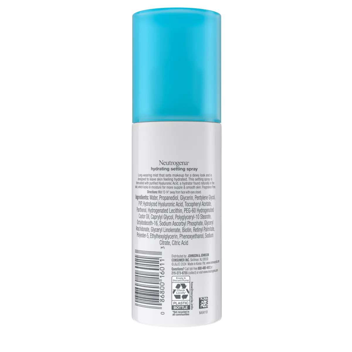 Neutrogena Hydro Boost Hydrating | 3.4 Fl. Oz Makeup Setting Spray | Hyaluronic Acid