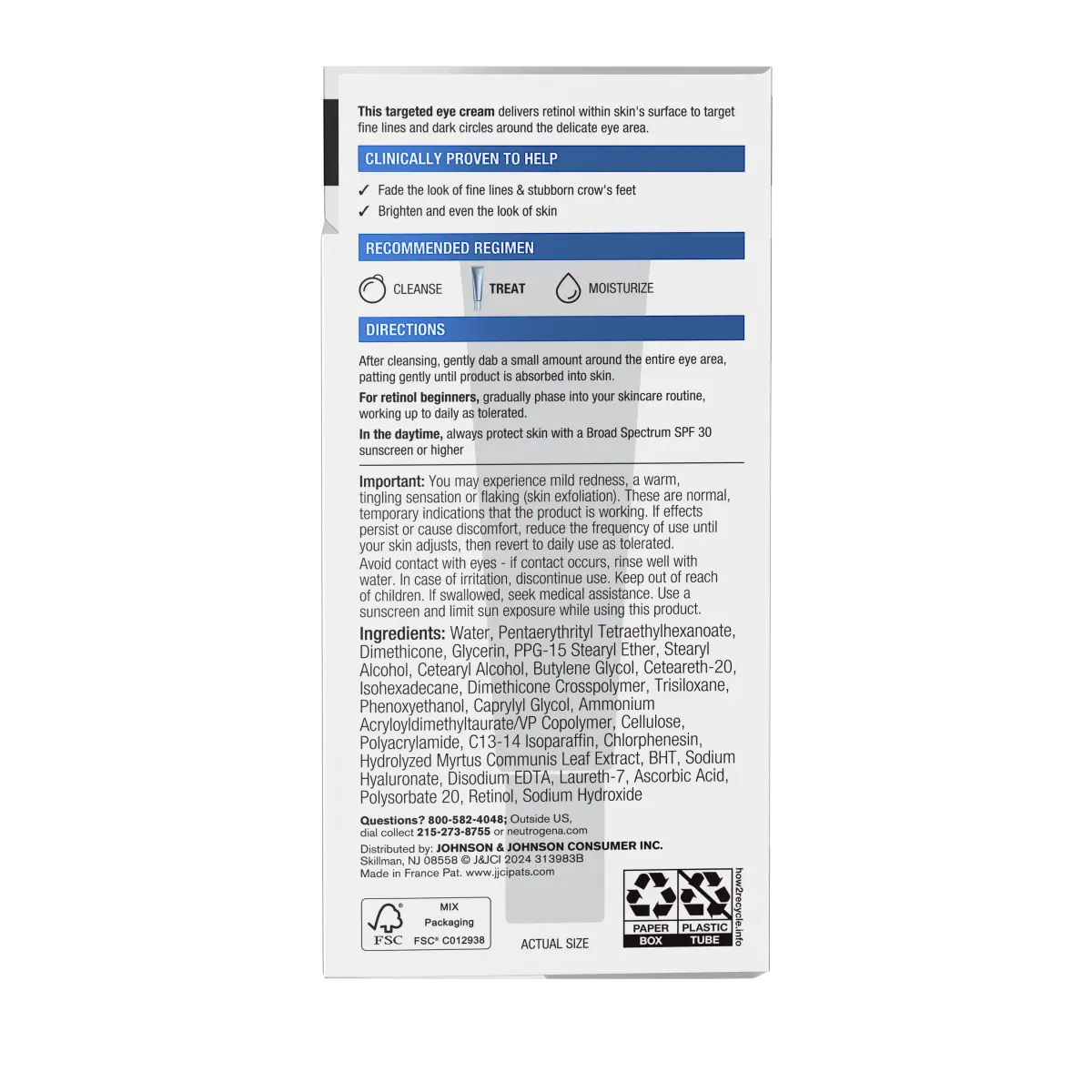 Neutrogena Rapid Wrinkle Repair | Eye Cream with Retinol | 0.5 Fl. Oz