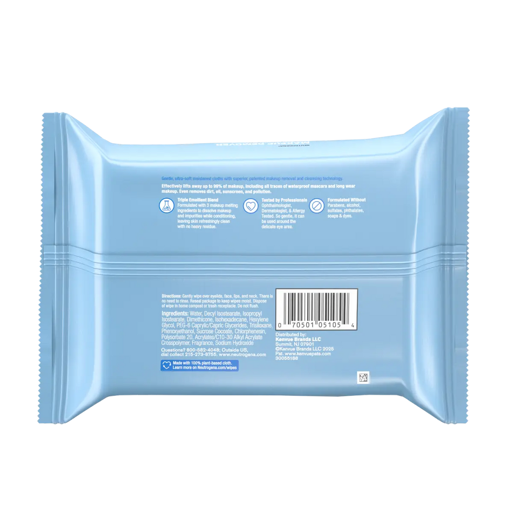 Neutrogena Makeup Remover Ultra-Soft | Daily Micellar Wipes | 25 Count