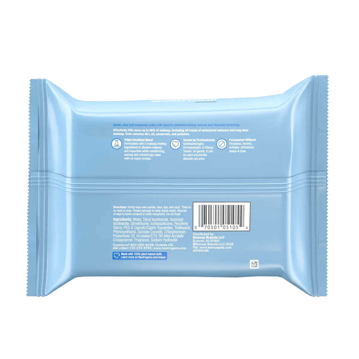 Neutrogena Makeup Remover Ultra-Soft | Daily Micellar Wipes | 25 Count