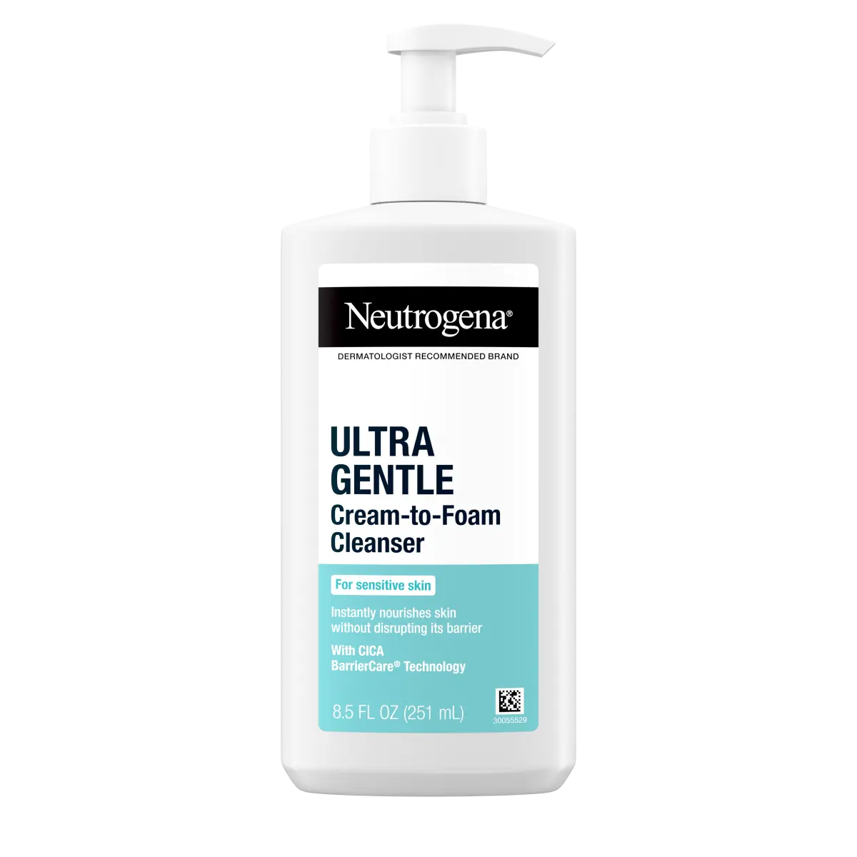 Neutrogena Ultra Gentle Cream | 8.5 Fl. Oz | Cream-to-Foam Facial Cleanser