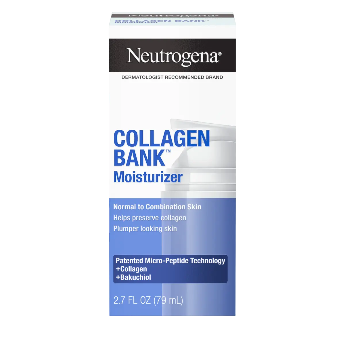 Neutrogena Collagen Bank Moisturizer — Bakuchiol + Micro-Peptides | 2.7 Fl. Oz