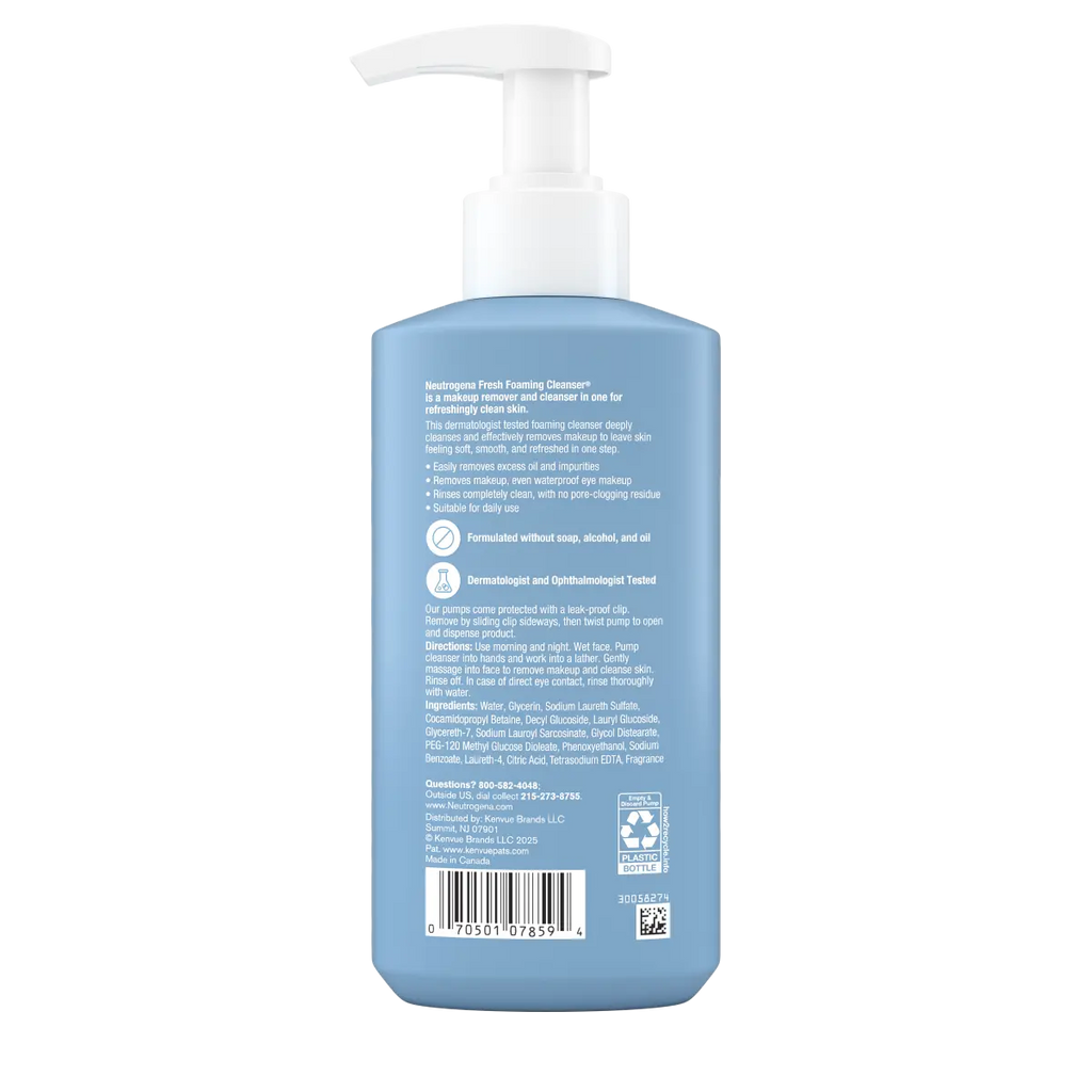 Neutrogena Fresh Foaming Cleanser | Soap-Free Makeup Remover • 8.5 Fl. Oz