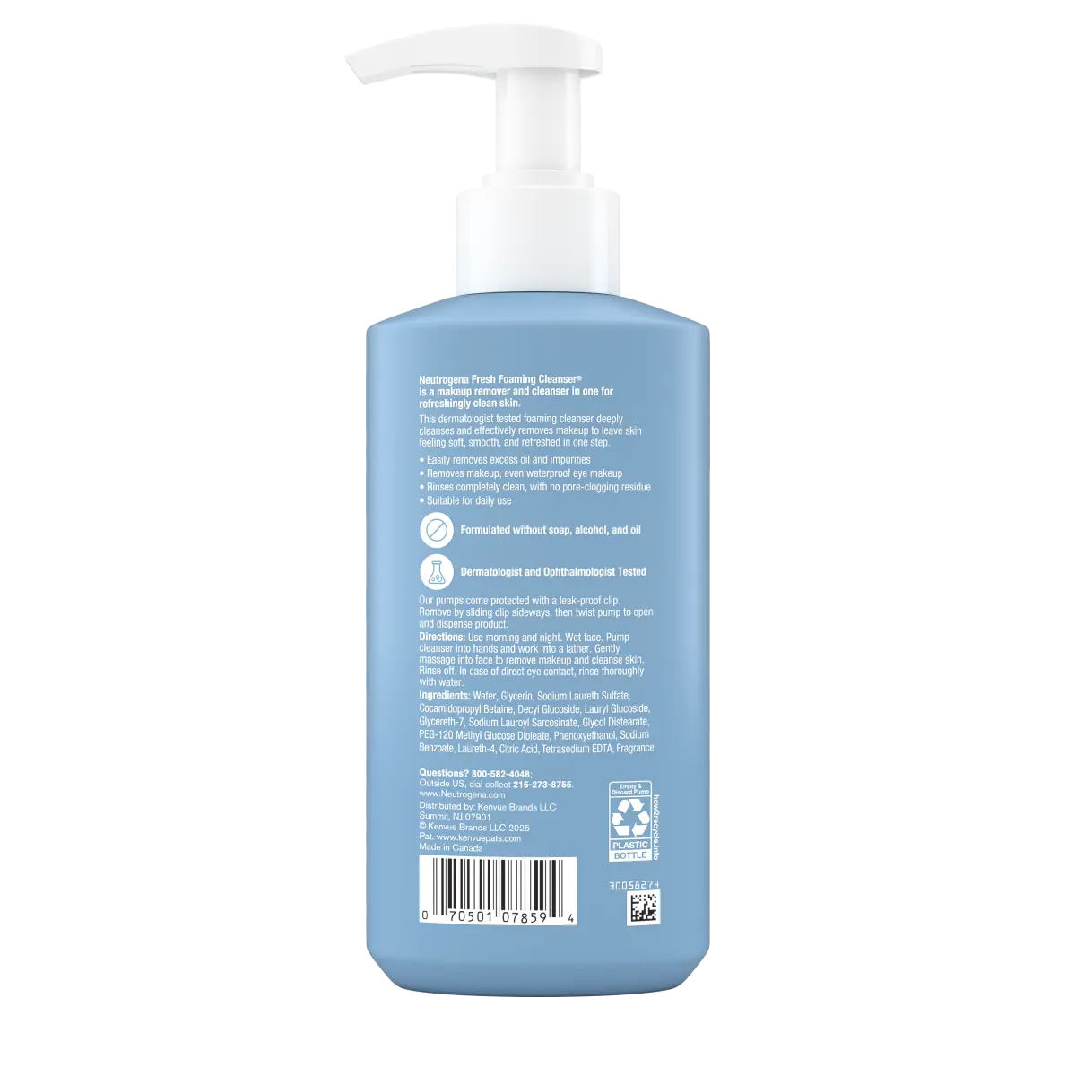 Neutrogena Fresh Foaming Cleanser | Soap-Free Makeup Remover • 8.5 Fl. Oz