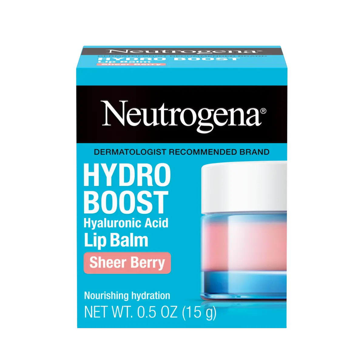 Neutrogena Hydro Boost Hyaluronic | Sheer Berry Lip Balm | 0.5 Oz